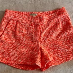 Orange and white Shoshanna shorts size 0